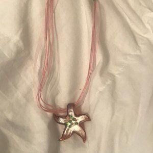 Pink Starfish Pendant Necklace